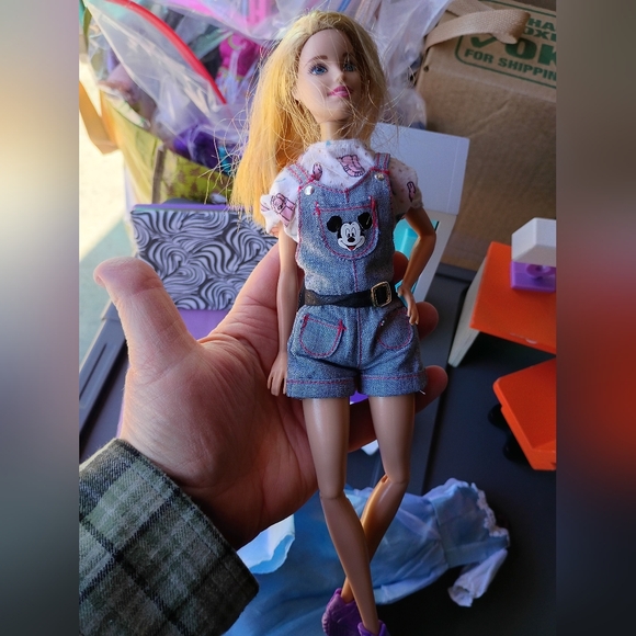 Wooden Doll Furniture And 1 Barbie Doll Lot. - Picture 8 of 10